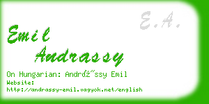 emil andrassy business card